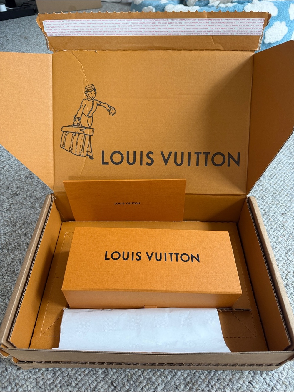 Louis Vuitton Orange and Black Branded Gift Box Set